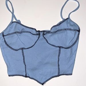 Blue crop top